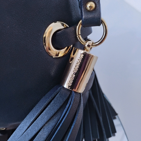 EUC Michael Kors Crossbody - Blue Leather w/Tassel (MSRP $328) - Picture 11 of 14